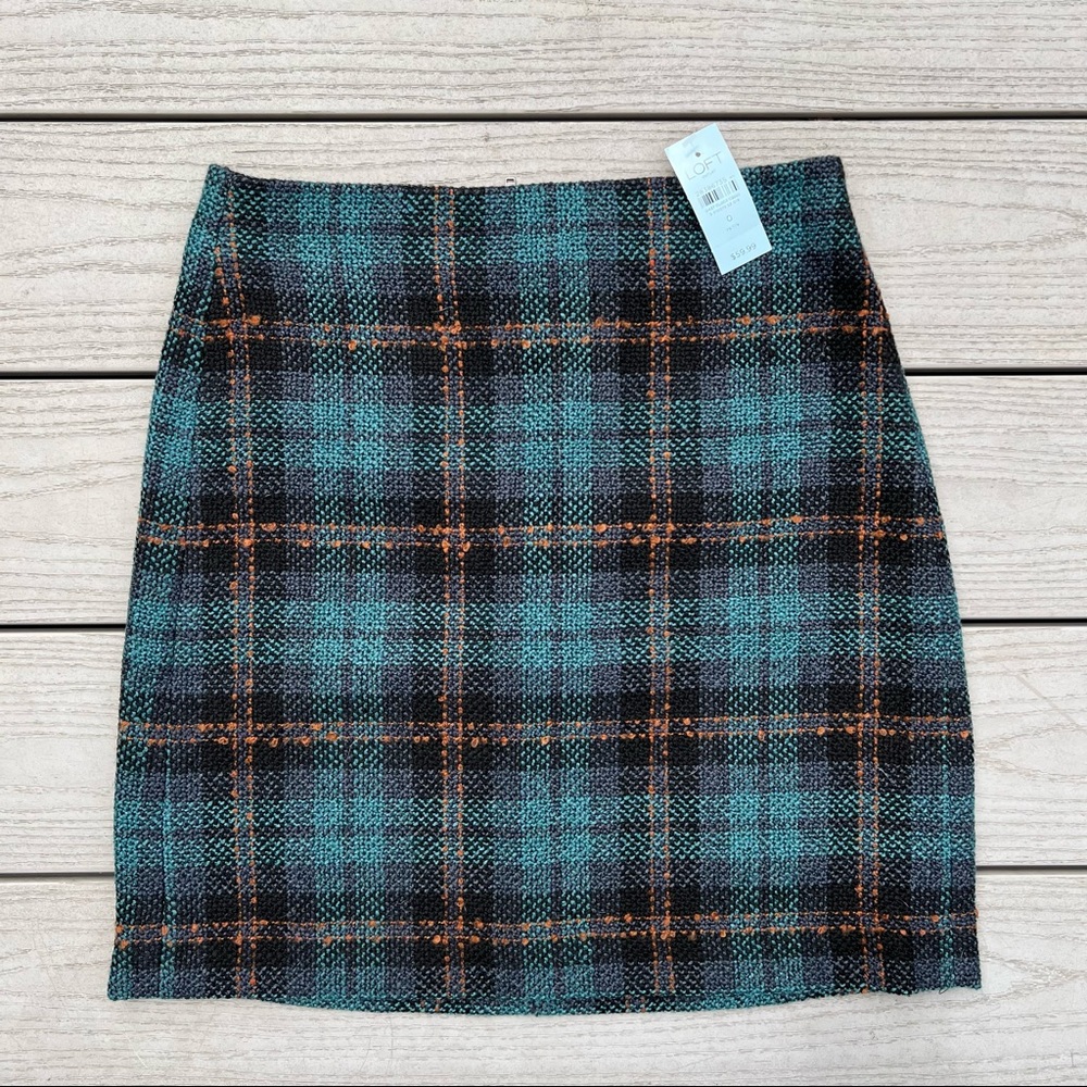 Loft | Tweed Women’s Plaid Skirt